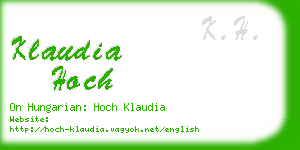 klaudia hoch business card